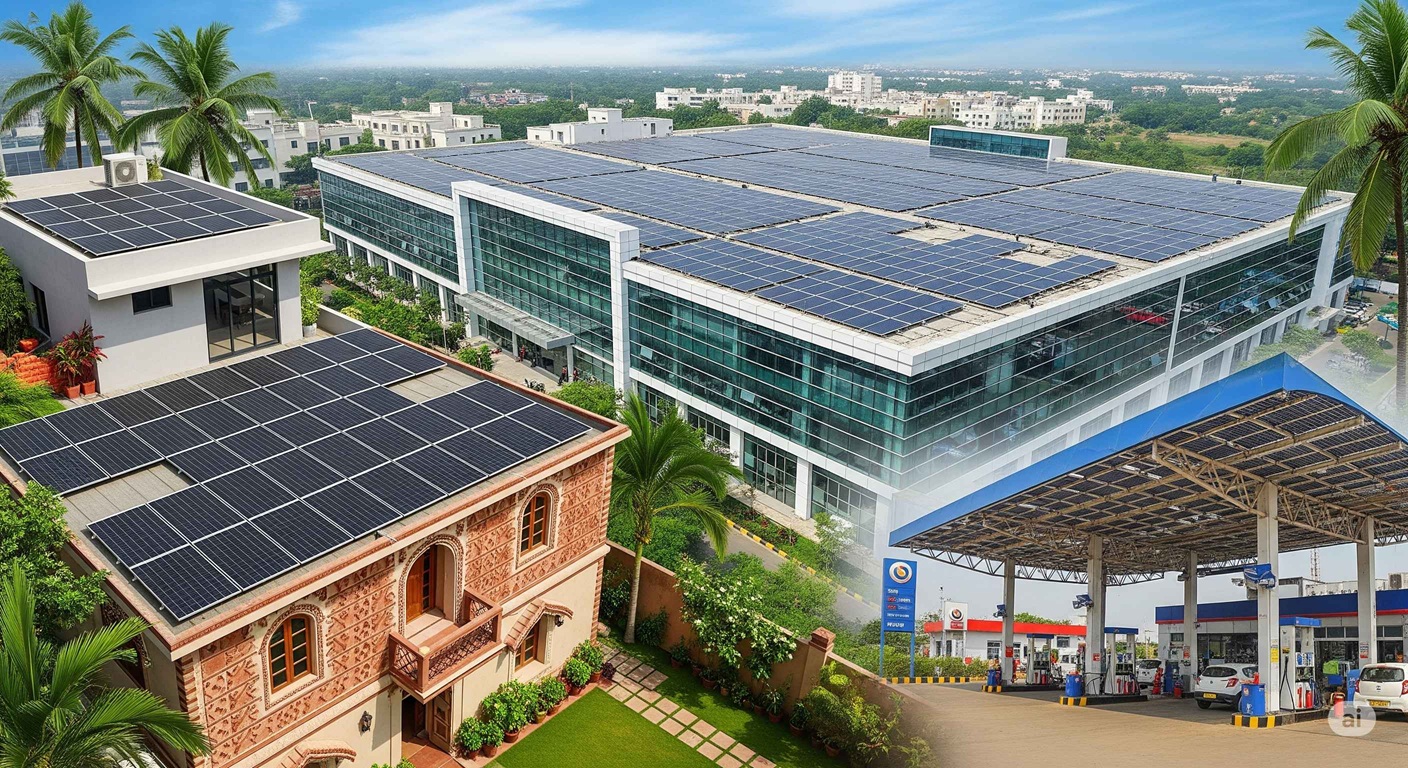 Collage of Dakshayani solar projects